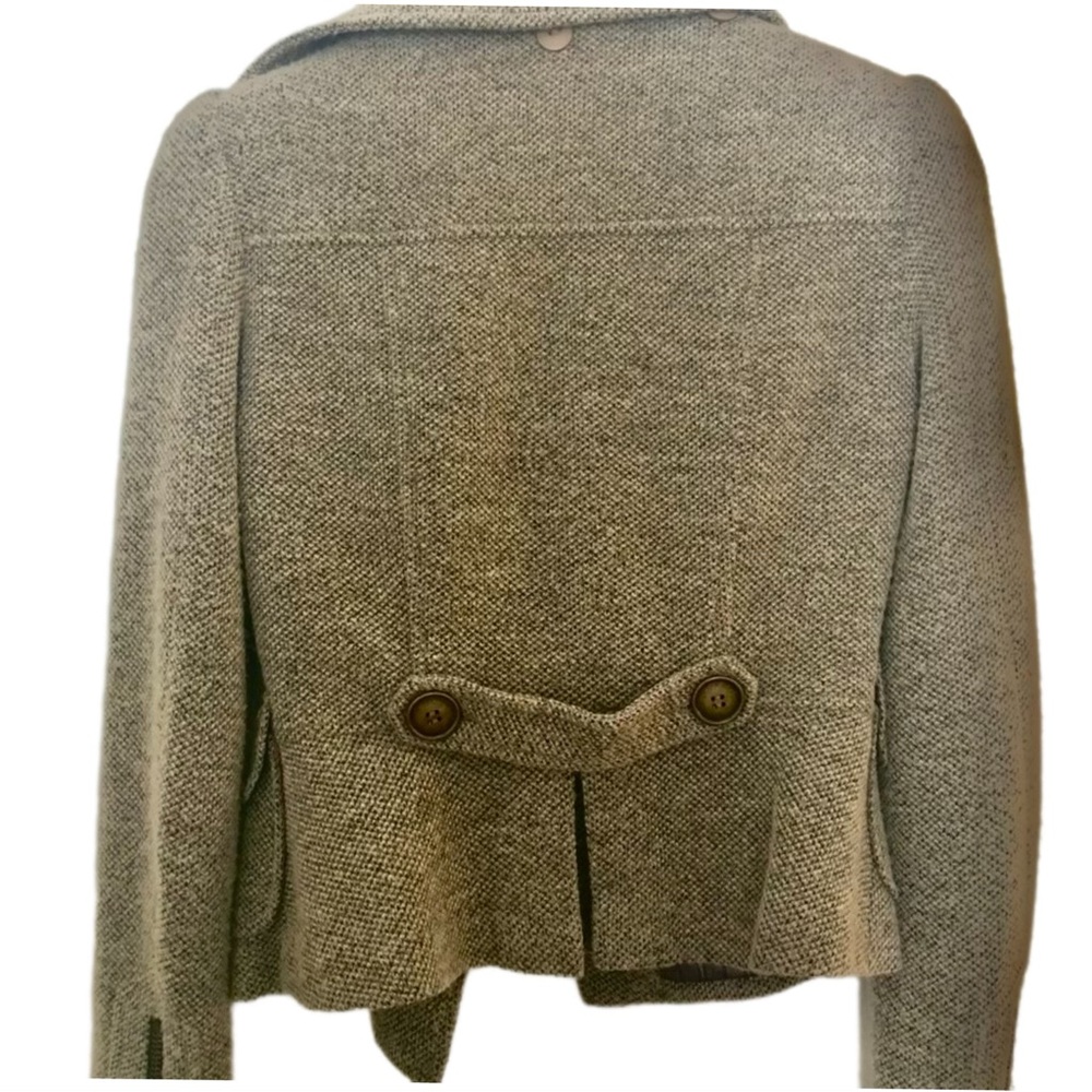 Nanette Lepore Women's d’Orsay’ Tan Tweed Jacket XS w/ Unique Details - Picture 4 of 12